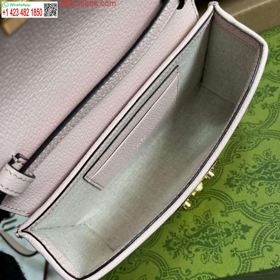 Реплика мини-сумки Gucci 652683 с замком Jumbo Gg светло-розового цвета