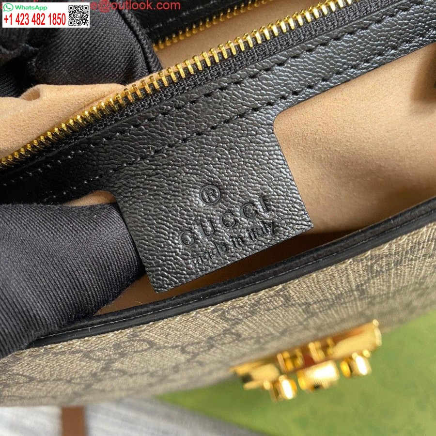 Реплика Gucci 644524 маленькая сумка через плечо с замком черная