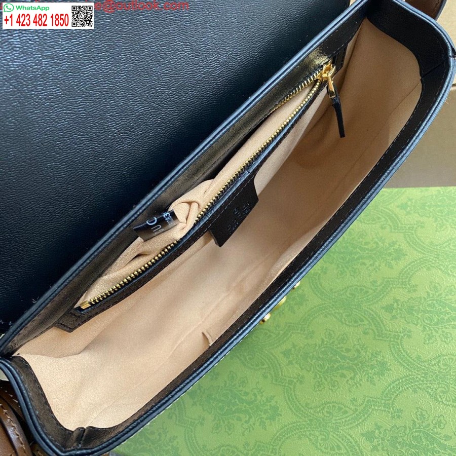Реплика Gucci 644524 маленькая сумка через плечо с замком черная