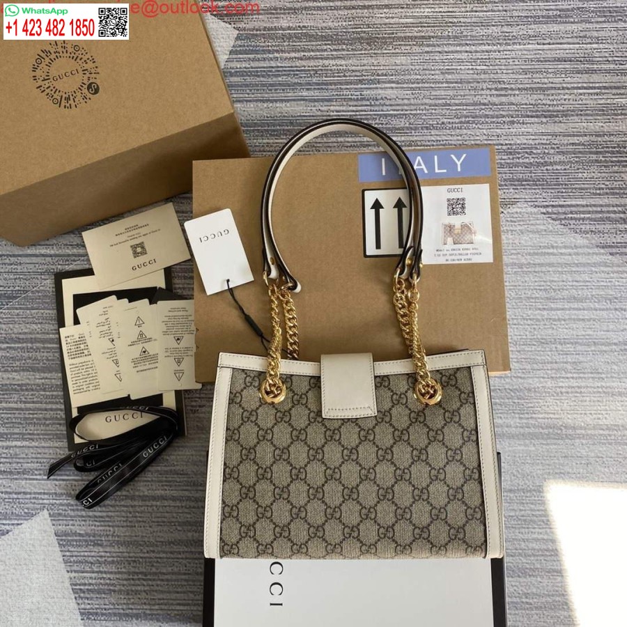Réplica Gucci 498156 Cadeado Gg Bolsa De Ombro Pequena Branca