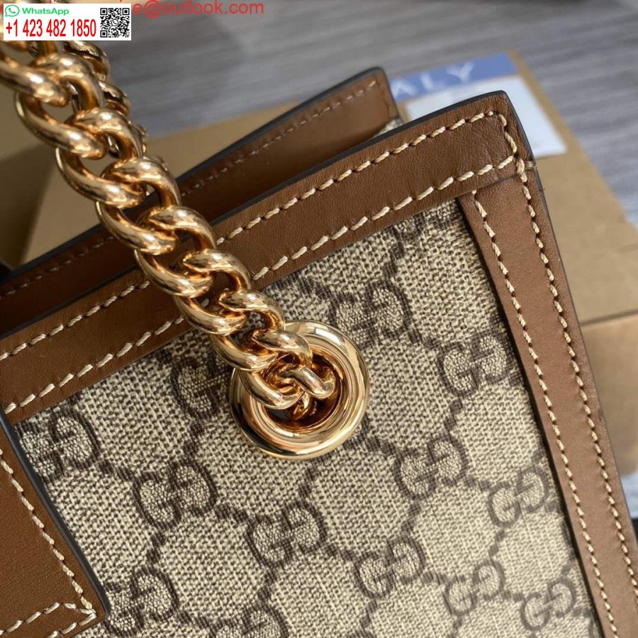 Реплика Gucci 498156 навесной замок Gg маленькая сумка через плечо коричневая