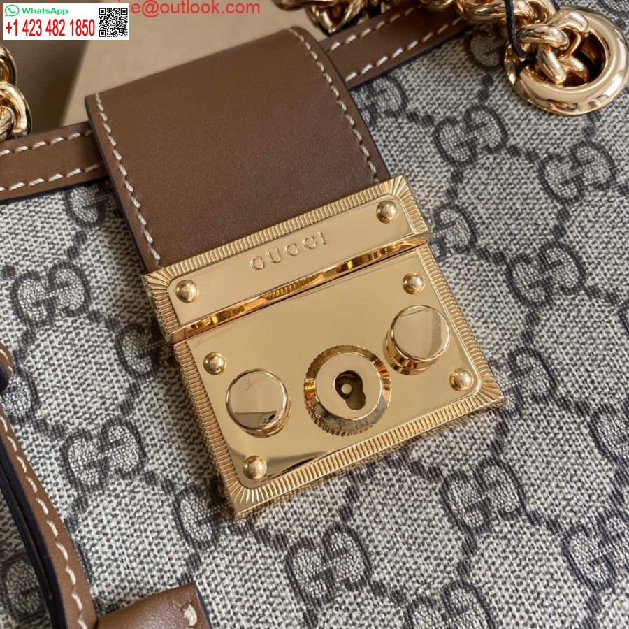 Реплика Gucci 498156 навесной замок Gg маленькая сумка через плечо коричневая