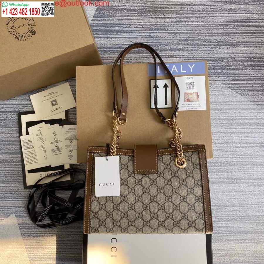 Réplica Gucci 498156 Cadeado Gg Bolsa De Ombro Pequena Marrom