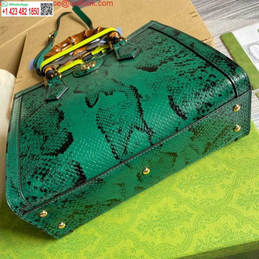 Replika Majhne Torbice Gucci Diana Torbica S Kačjim Zgornjim Ročajem 660195 Zelena