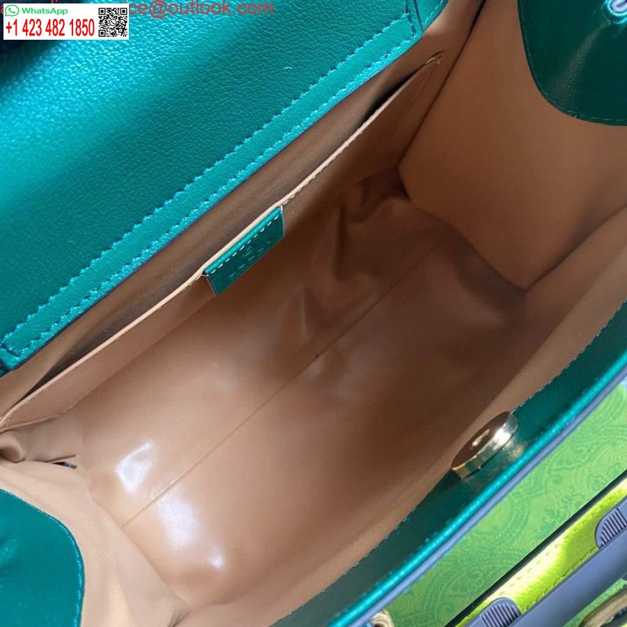 Replika Majhne Torbice Gucci Diana Torbica S Kačjim Zgornjim Ročajem 660195 Zelena