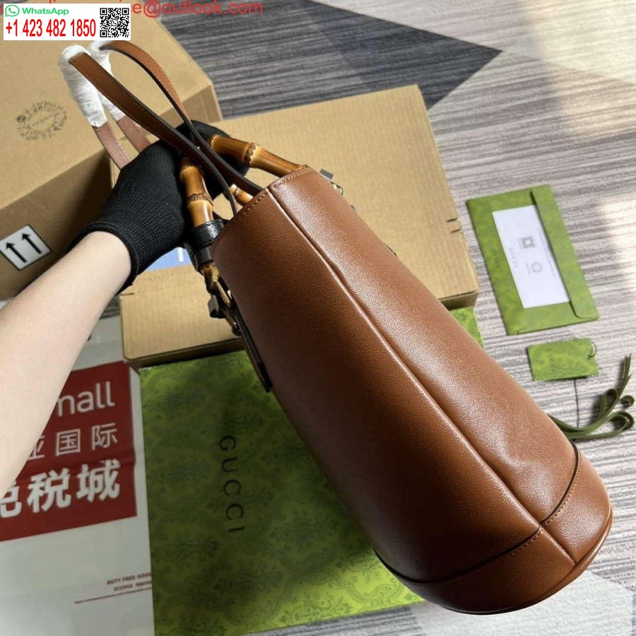 Replika Gucci 750394 Gucci Diana Mittlere Einkaufstasche Cuir Leder