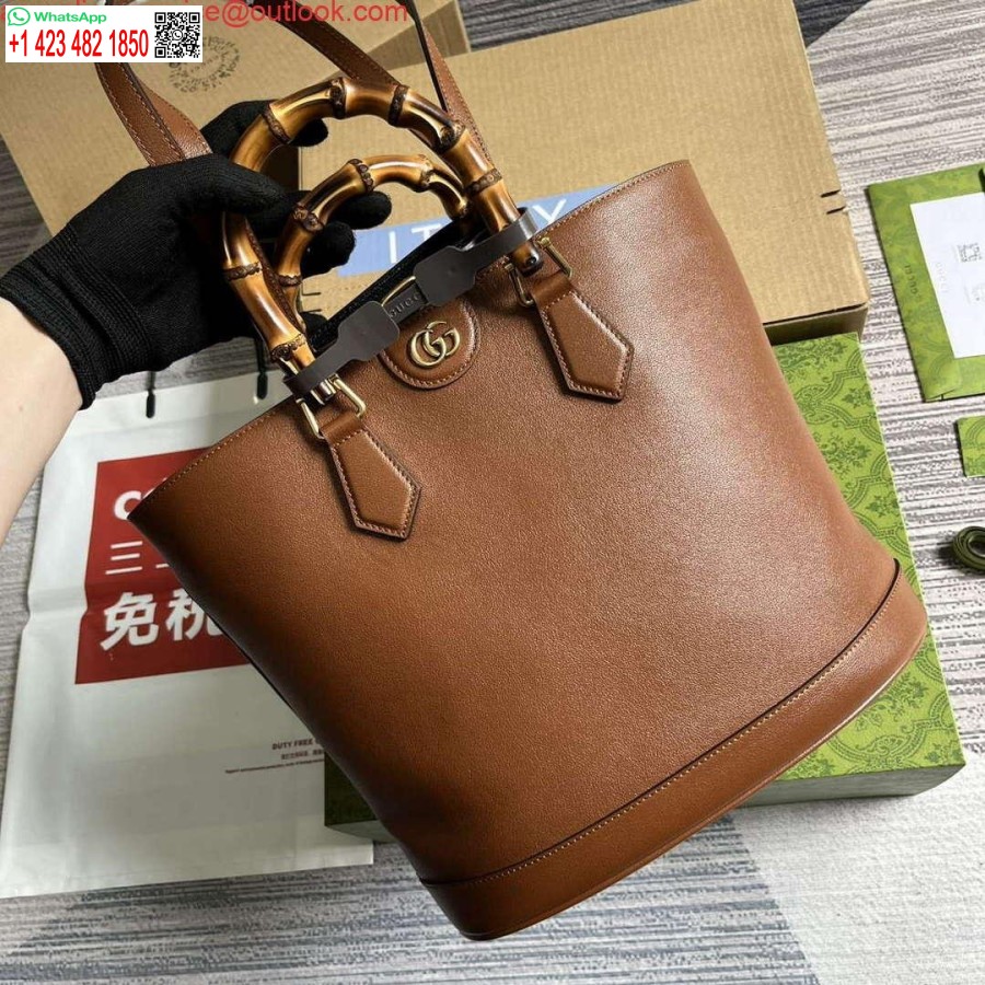 Replika Gucci 750394 Gucci Diana Mittlere Einkaufstasche Cuir Leder