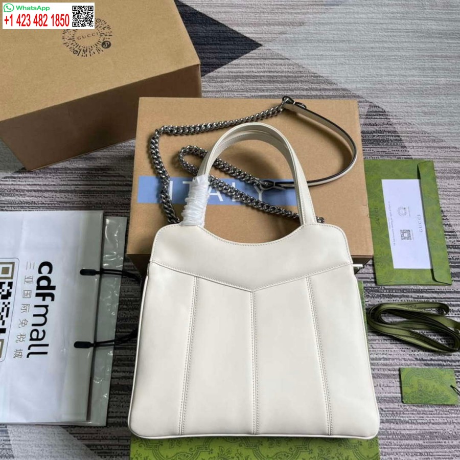 Replika Gucci 745918 Petite Gg Mała Torba Na Ramię W Kolorze Białym