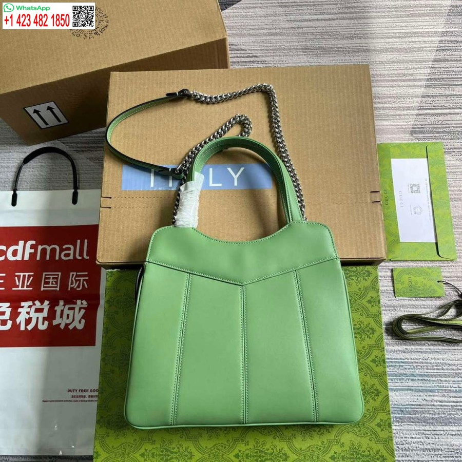 Replika Gucci 745918 Petite Gg Mała Torba Na Ramię Jasnozielona
