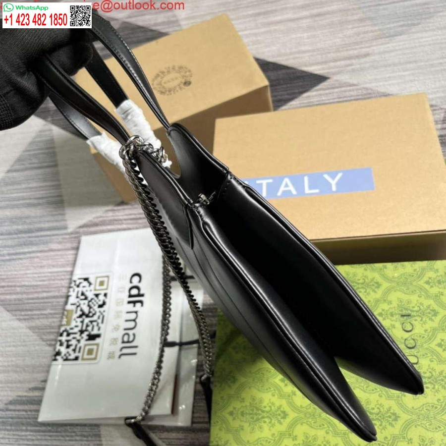 Replica Gucci 745918 Petite Gg Geantă Tote Mică Neagră