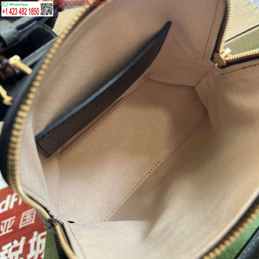 Replik Gucci 715775 Gucci Diana Mini-Einkaufstasche Aus Schwarzem Leder