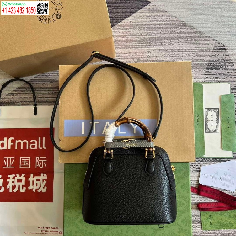 Replica Gucci 715775 Gucci Borsa Tote Diana Mini In Pelle Nera