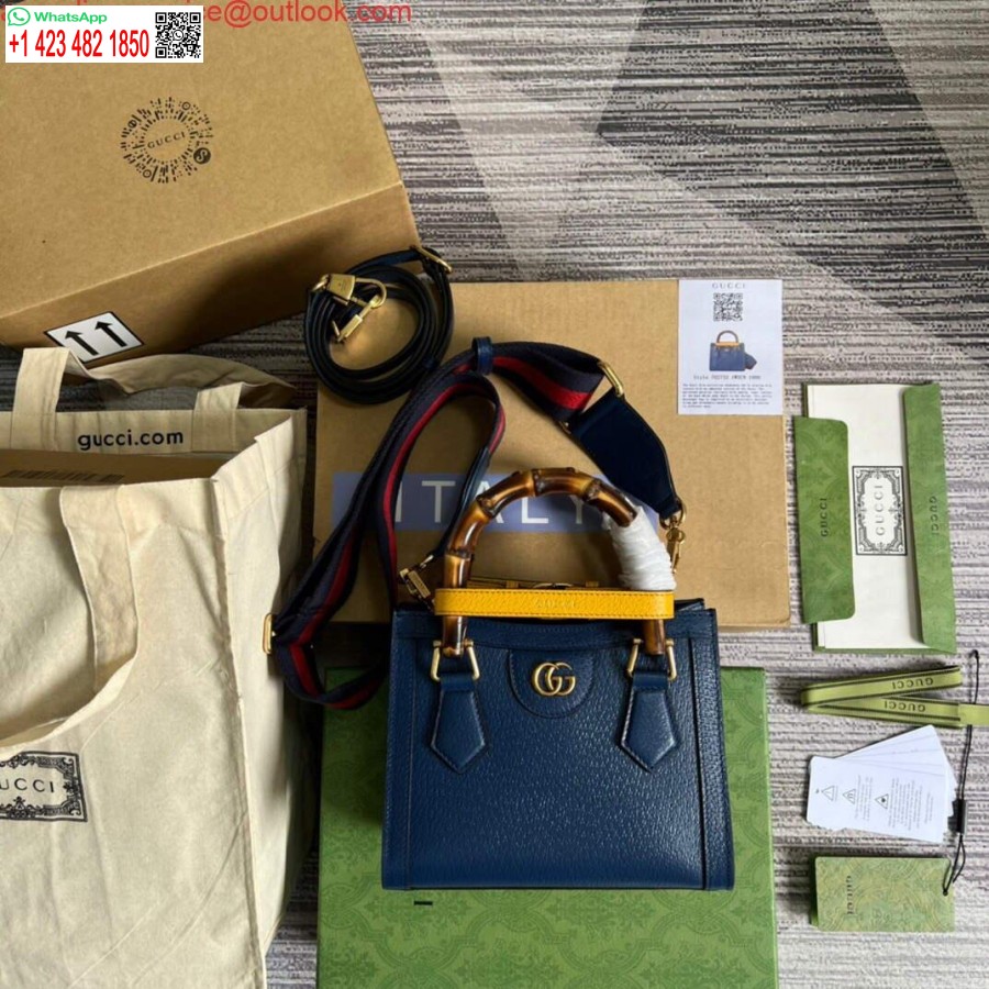 Replica Gucci 702732 Gucci Borsa Tote Diana Mini Blu