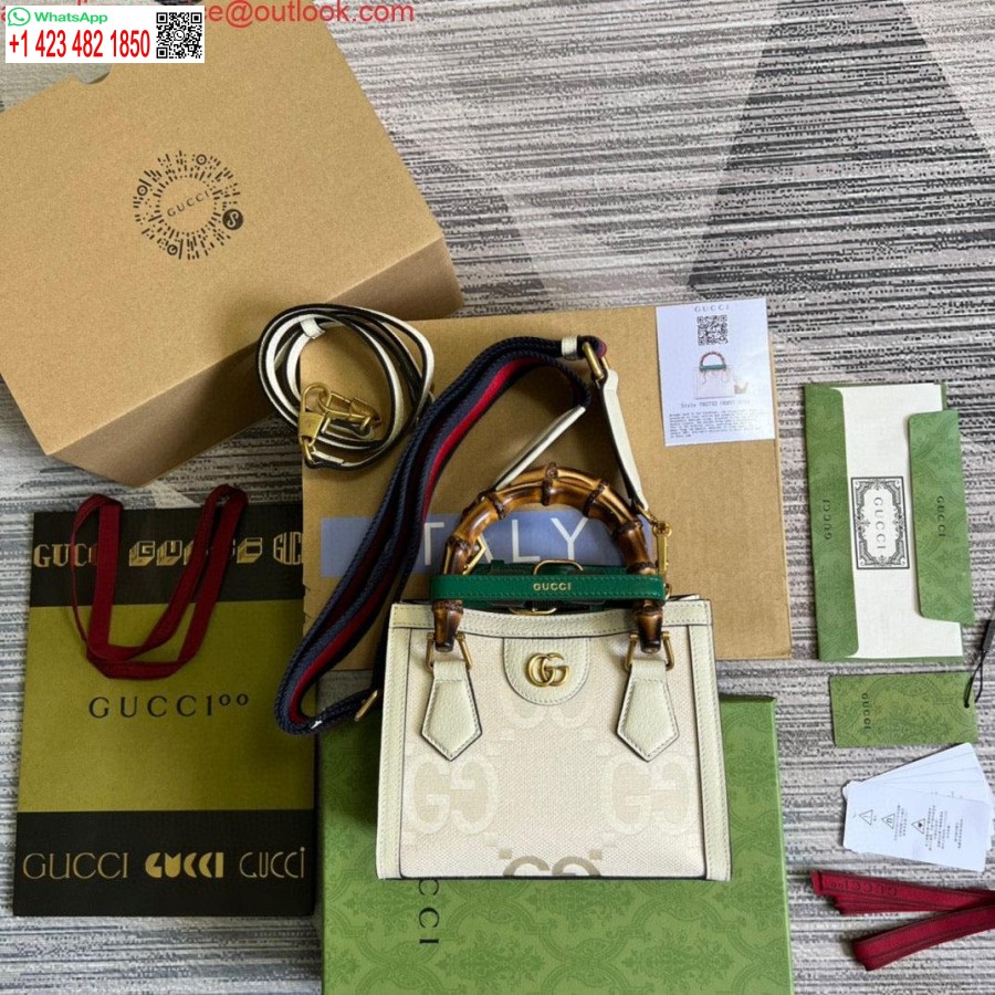 Replica Gucci 702732 Borsa Tote Mini Diana Bianca