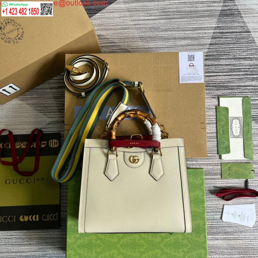 Replika Gucci 702721 Diana Mała Torba Na Ramię Z Białej Skóry