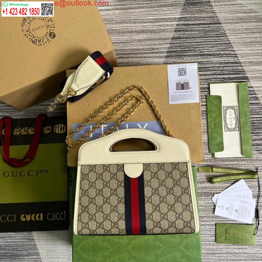 Replika Gucci 693724 Ophidia Mała Torba Z Białą Siecią