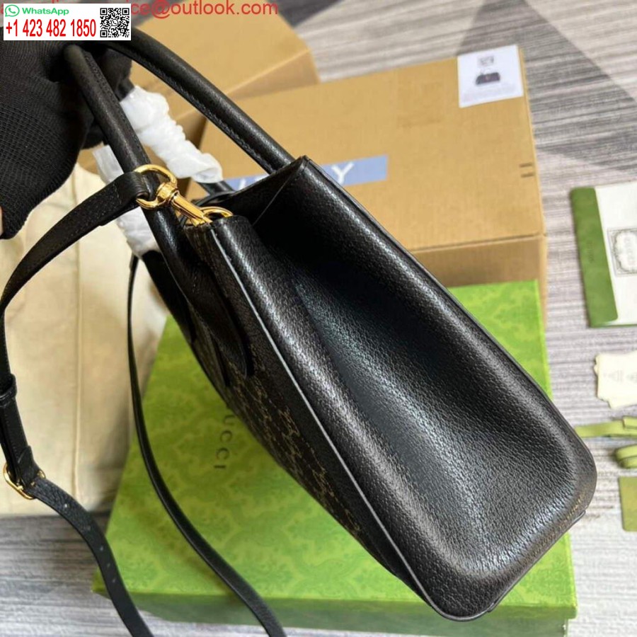 Replica Gucci 685129 Gg Jackie 1961 Rokassoma Džinsa Soma Melna