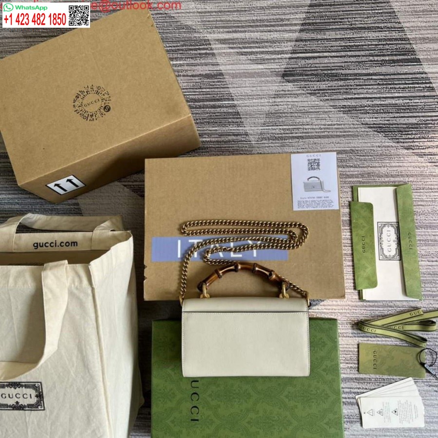 Реплика Gucci 675795 Мини-сумка Gucci Diana белая
