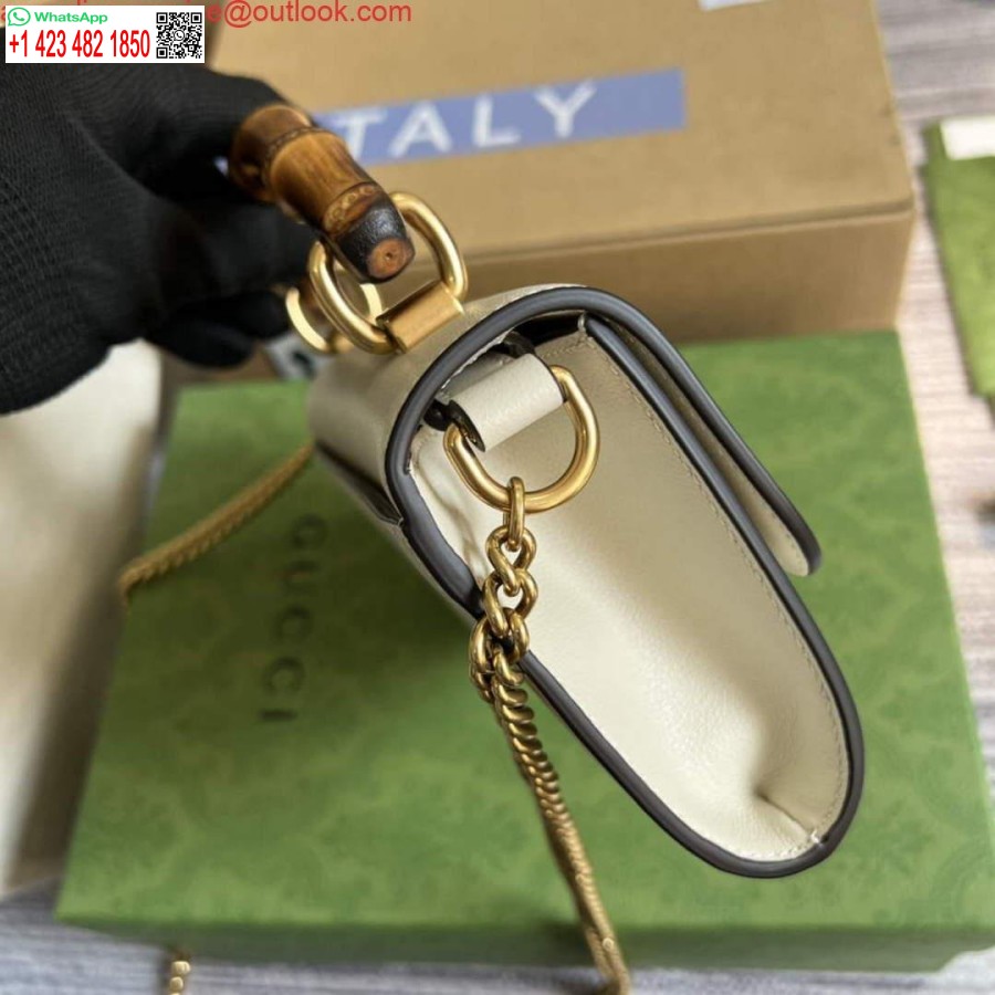 Реплика Gucci 675795 Мини-сумка Gucci Diana белая