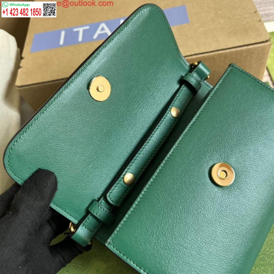 Replica Gucci 675795 Gucci Diana Mini Válltáska Zöld