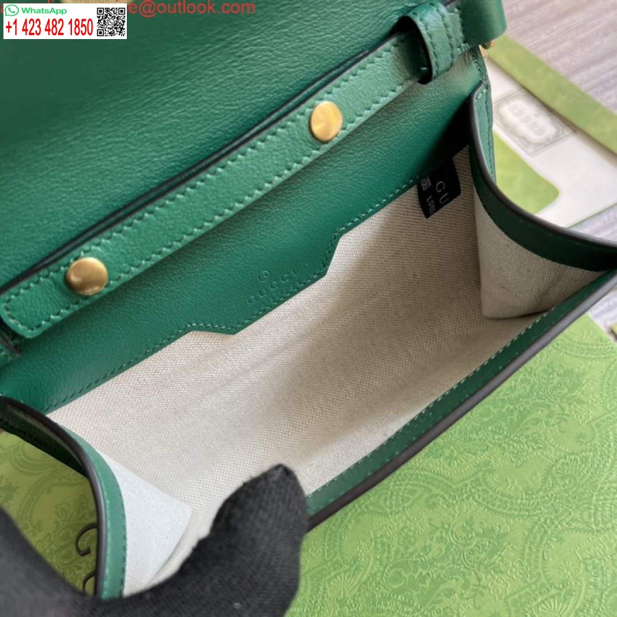 Replica Gucci 675795 Gucci Diana Mini Válltáska Zöld