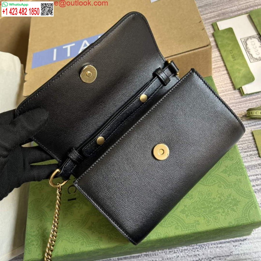 Replica Gucci 675795 Gucci Diana Mini Geanta De Umar Neagra