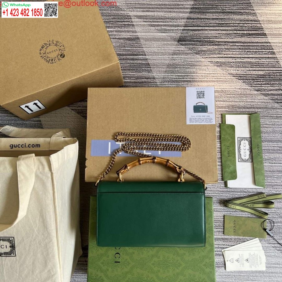 Replika Gucci 675794 Gucci Diana Mała Torba Na Ramię W Kolorze Zielonym
