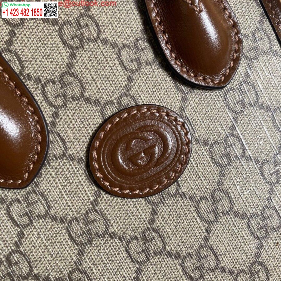 Replica Gucci 671623 Mini-kangaskassi Lukituksella G Ruskea