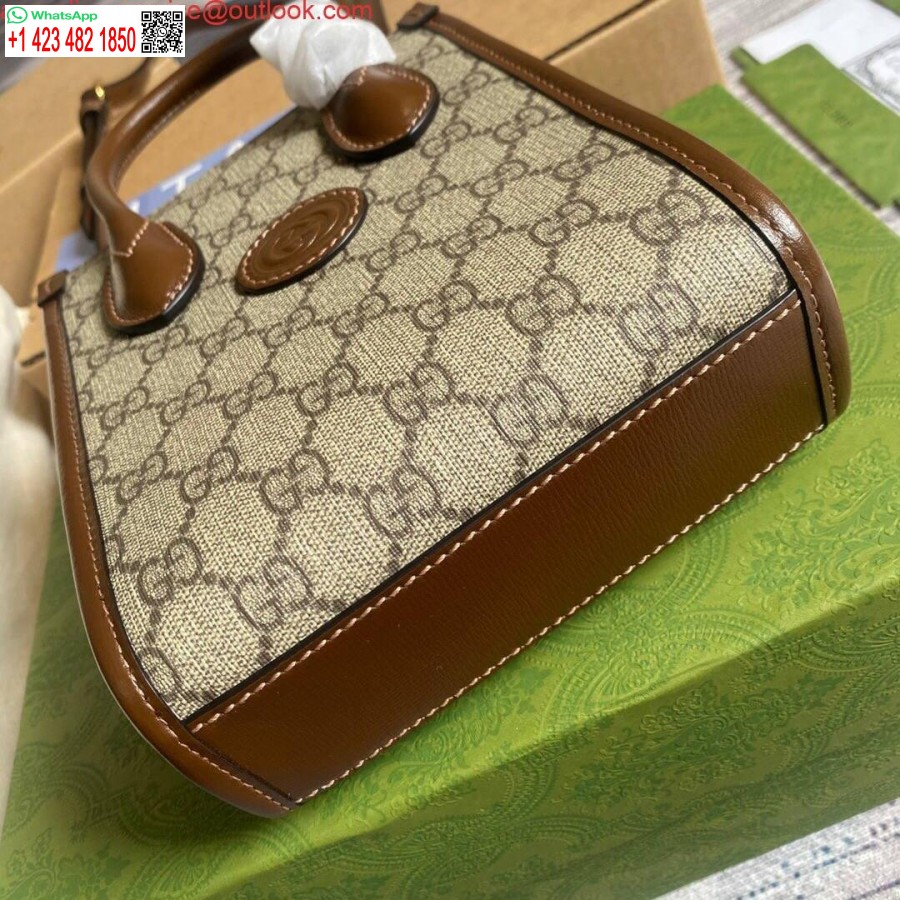 Replica Gucci 671623 Mini-kangaskassi Lukituksella G Ruskea