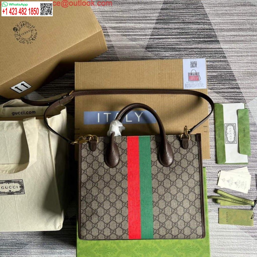 Replica Gucci 659983 Borsa Tote Piccola Gg Marrone Rossa