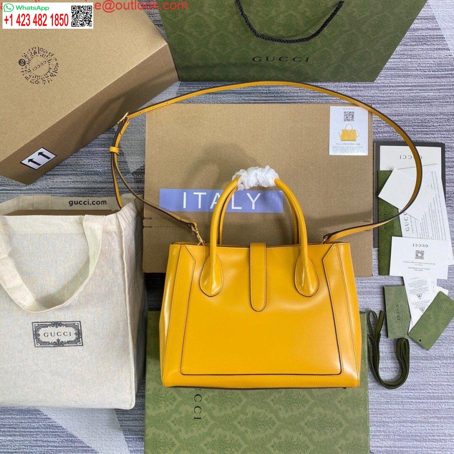 Replika Gucci 649016 Gucci Jackie 1961 średnia żółta Torba Na Ramię
