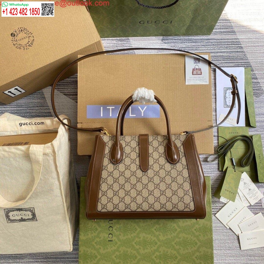 Replica Gucci 649016 Gucci Jackie 1961 Borsa Tote Media Marrone