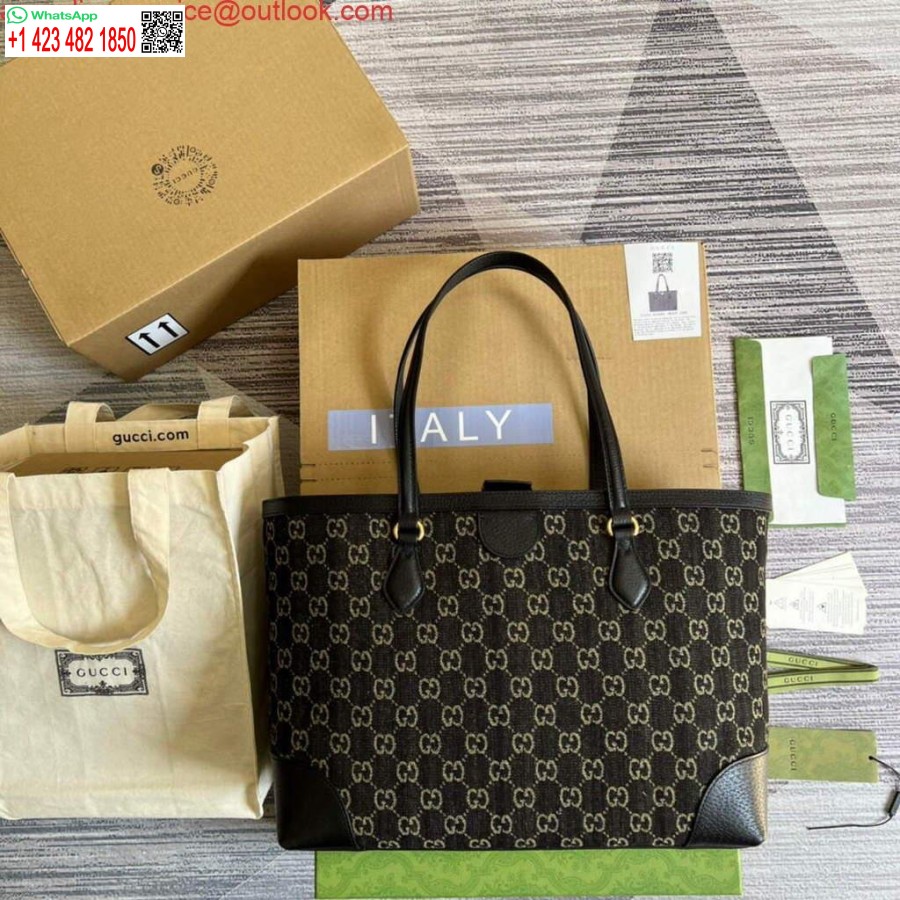 Réplica Gucci 631685 Ophidia Bolso De Mano Mediano Con Tribanda Negro