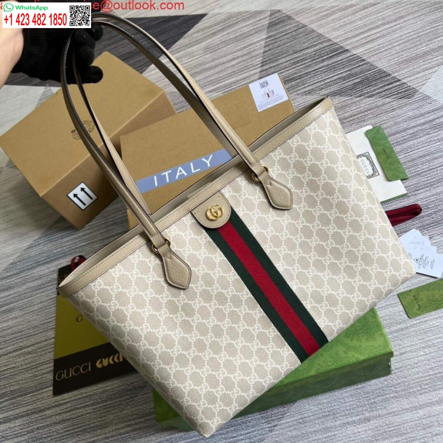 Replica Gucci 631685 Ophidia Medium Gg Tote Beige