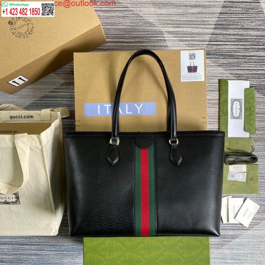 Replika Gucci 631685 Ophidia Gg średnia Torba Na Ramię W Kolorze Czarnym