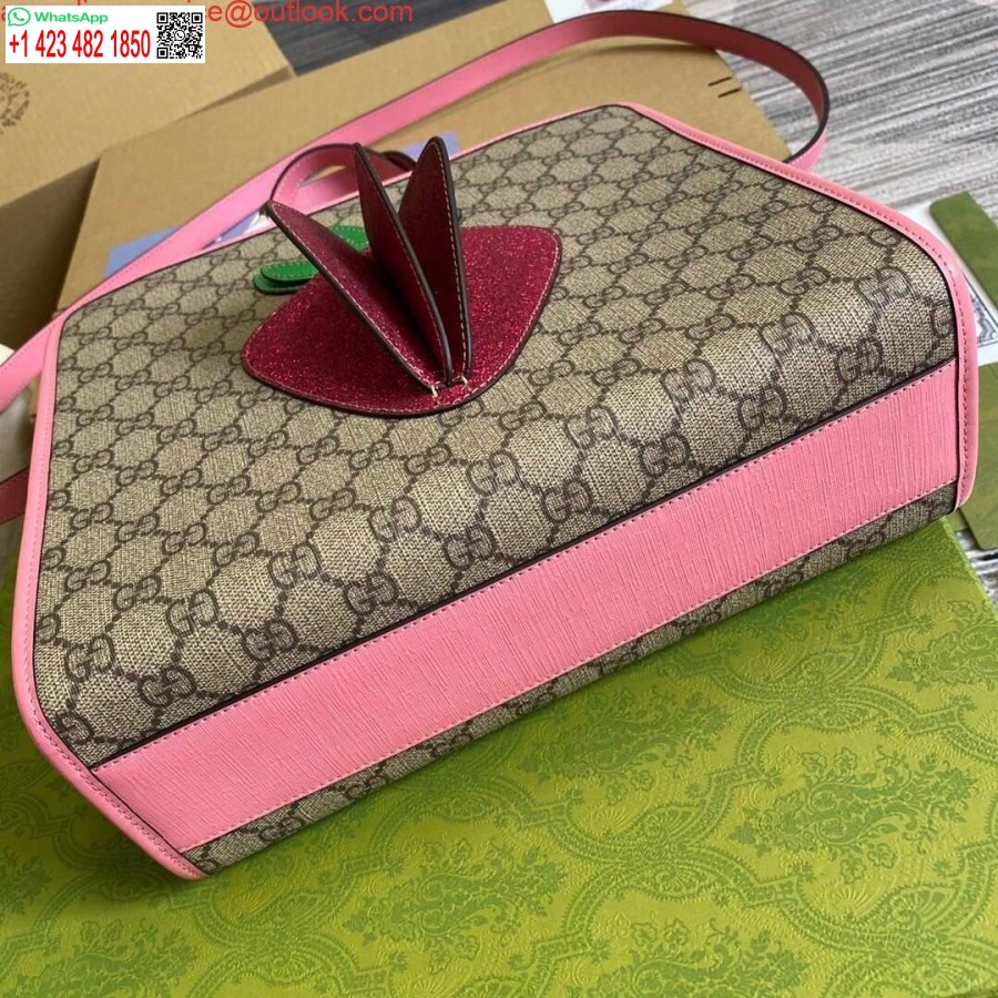 Replica Gucci 612992 Gg Vidutinis Ophidia Rankinis Per Petį Rožinis