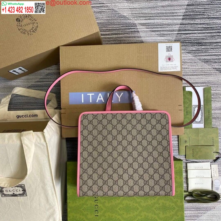 Replica Gucci 612992 Gg Medium Ophidia Tote תיק כתף ורוד