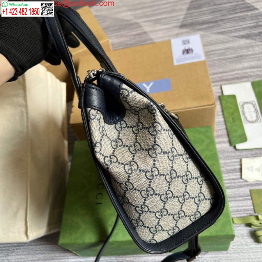 Replica Gucci 547551 Ophidia Pieni Gg-kassi Beigensininen