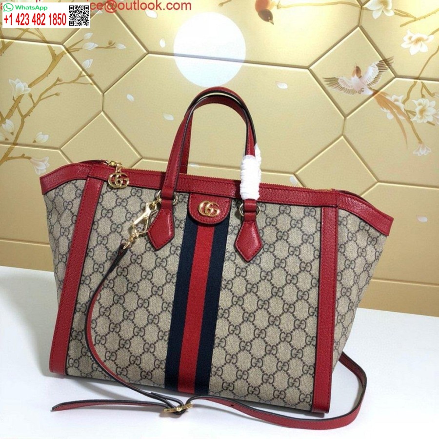 Replica Gucci 524537 Borsa Media Tote Rossa Ophidia Gg