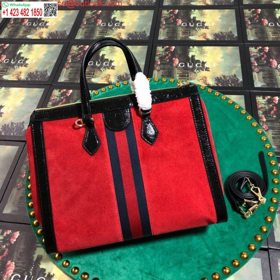 Réplique Gucci 524537 Gucci Ophidia Gg Sac à Bandoulière Fourre-tout Moyen Rouge
