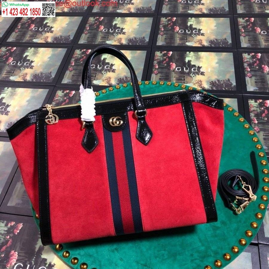 Réplique Gucci 524537 Gucci Ophidia Gg Sac à Bandoulière Fourre-tout Moyen Rouge