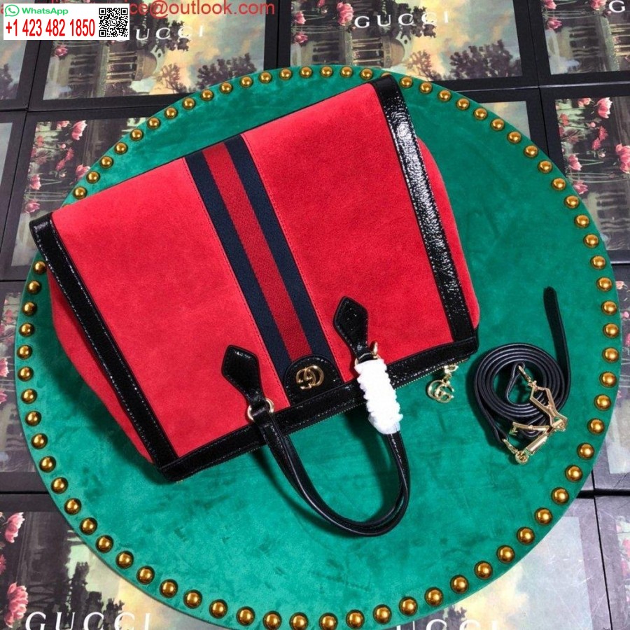 Réplique Gucci 524537 Gucci Ophidia Gg Sac à Bandoulière Fourre-tout Moyen Rouge