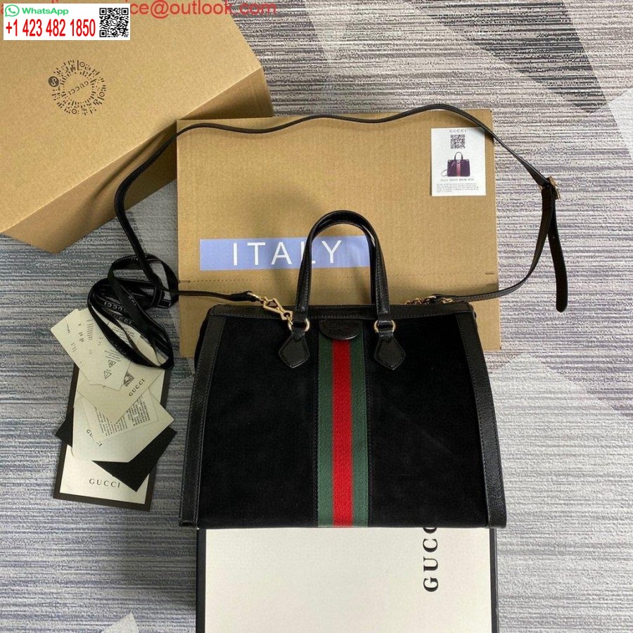 Replika Gucci 524537 Gucci Ophidia Gg średnia Torba Na Ramię Czarna