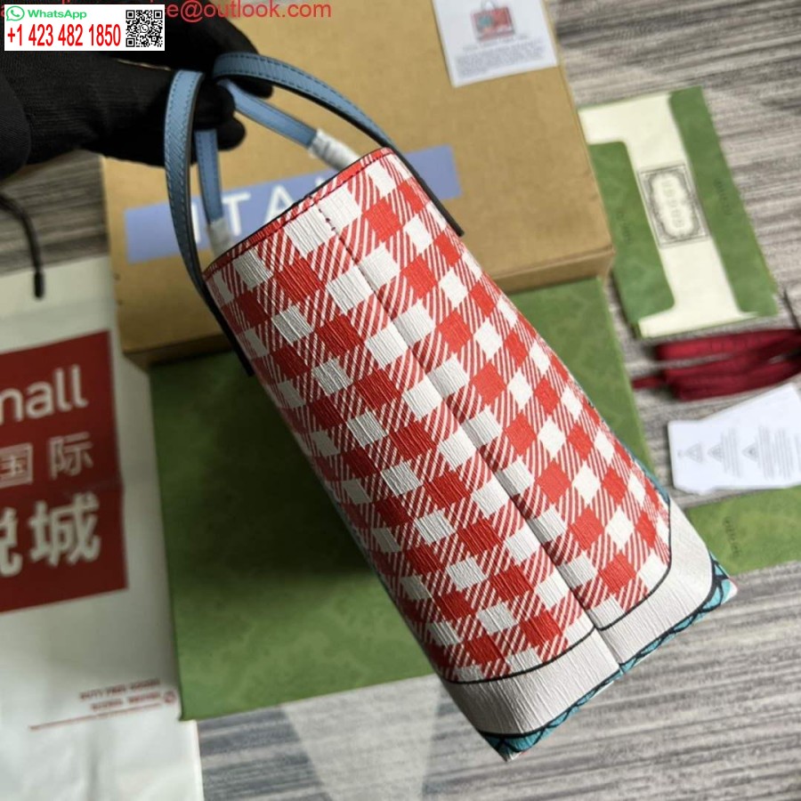 Replika Gucci 410812 Barn Kattunge Tryck Mini Shoppingväska