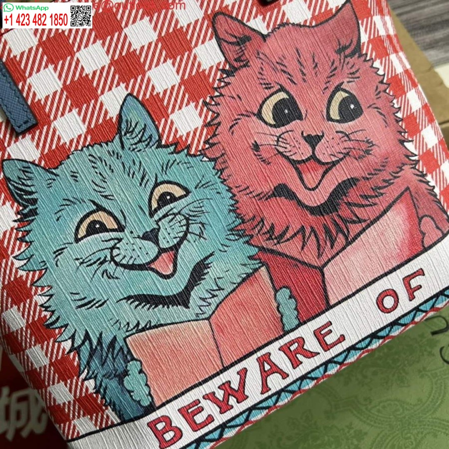 Replika Gucci 410812 Barn Kattunge Tryck Mini Shoppingväska