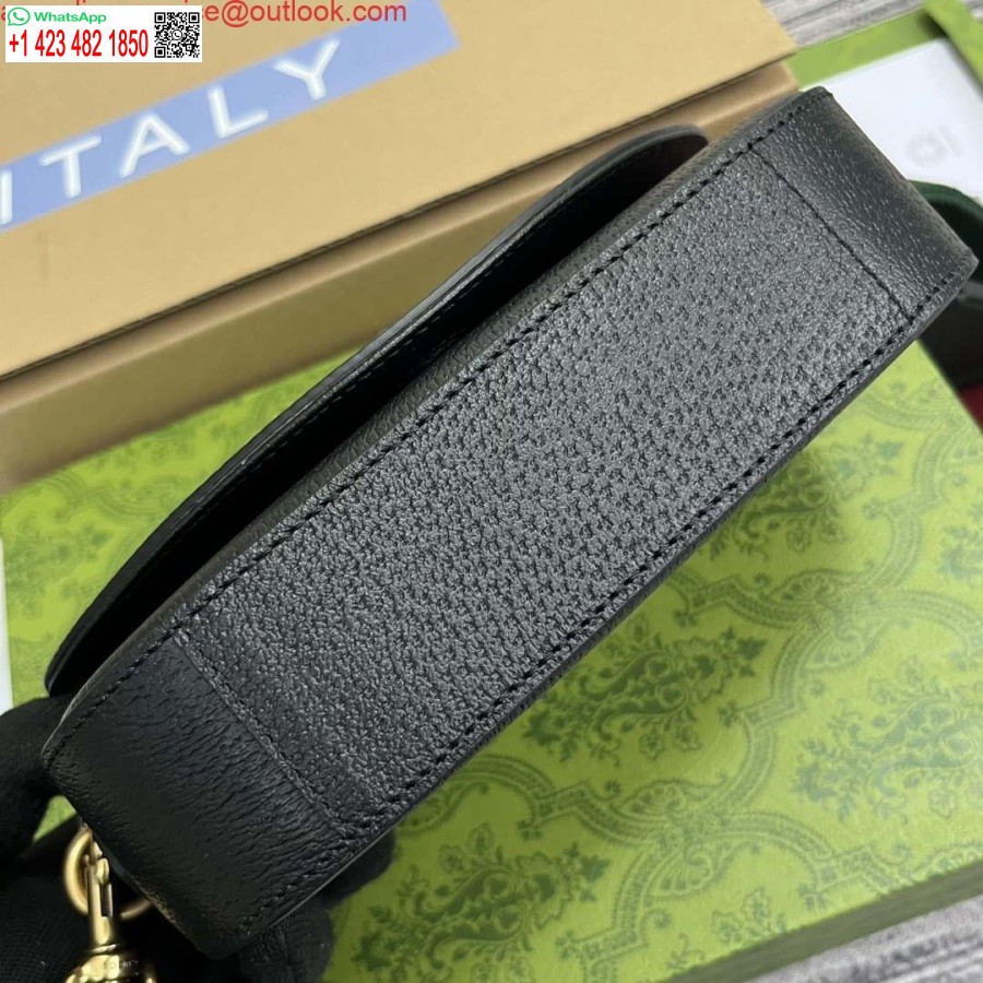 רפליקה Gucci 727791 Adidas X Gucci מיני תיק שחור