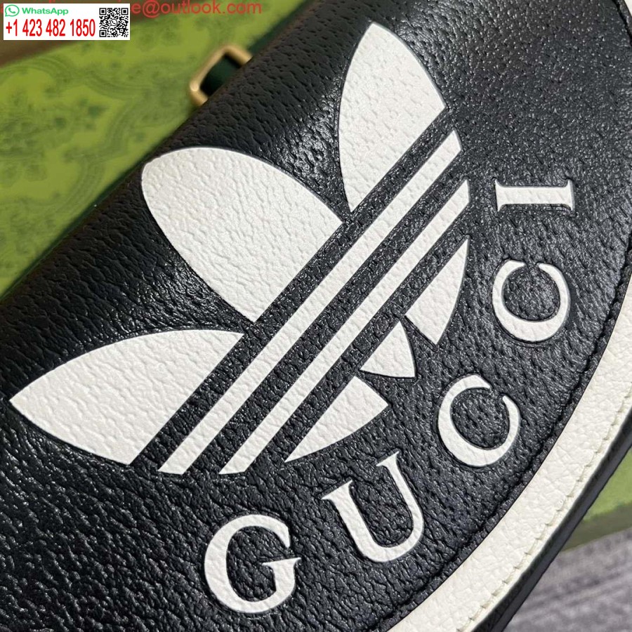 רפליקה Gucci 727791 Adidas X Gucci מיני תיק שחור
