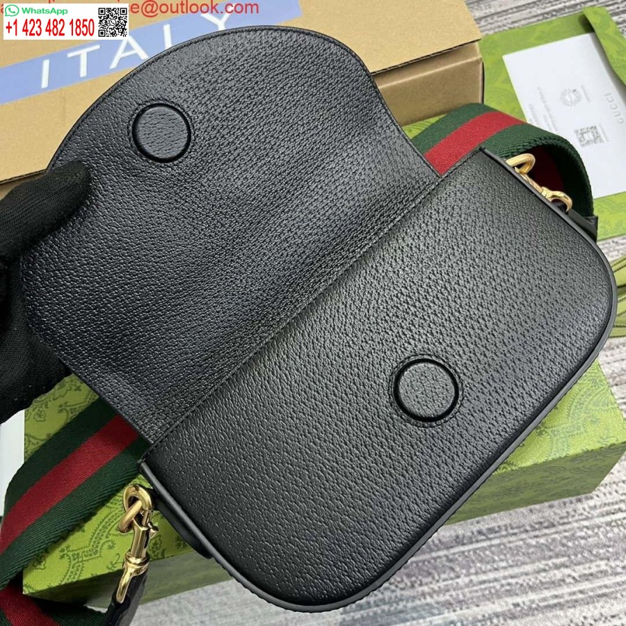 רפליקה Gucci 727791 Adidas X Gucci מיני תיק שחור