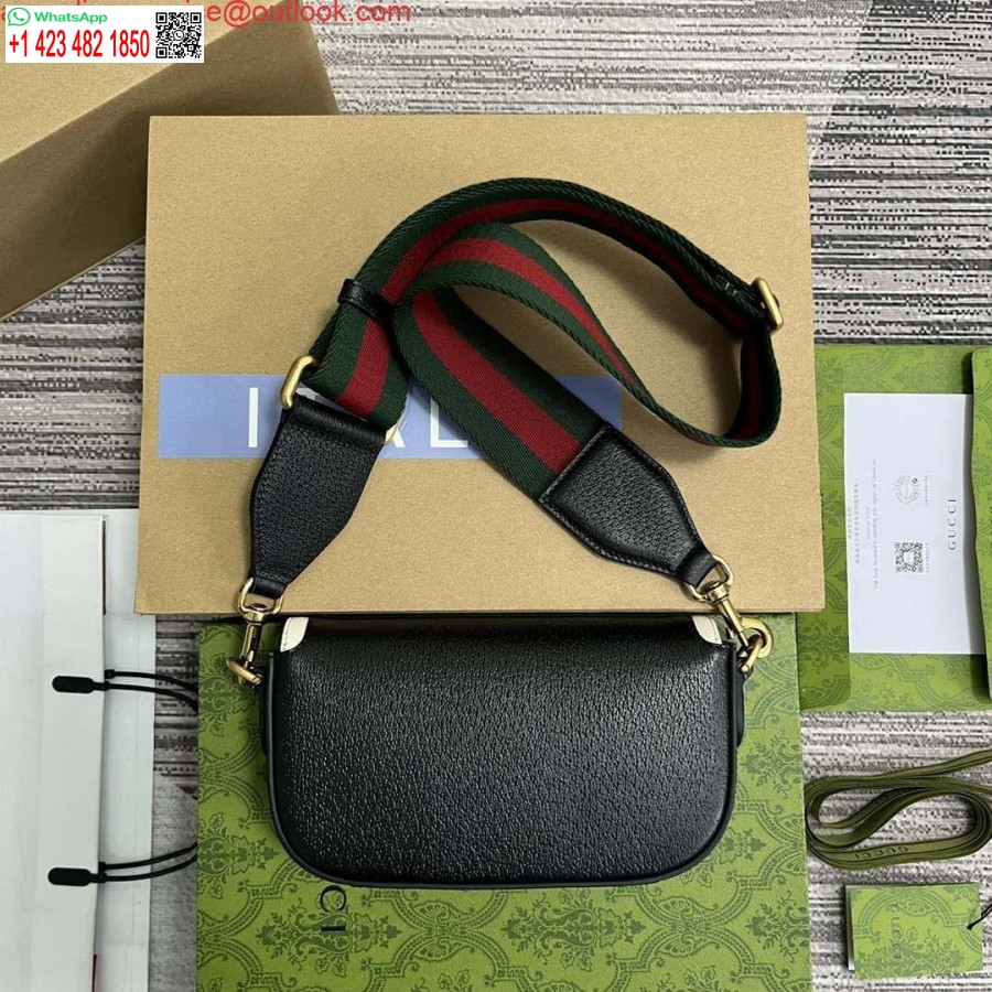 Replica Gucci 727791 Mini Borsa Adidas X Gucci Nera