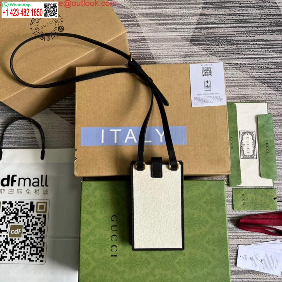 Replica Gucci 702203 Custodia Per Telefono Adidas X Gucci Bianca